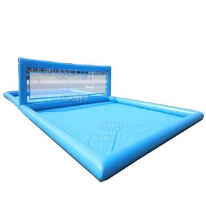 China Outdoor Portable Floating Water Inflatable Volleyball Court Volleyball Field Inflatable Volleyball Pool With Net wholesale