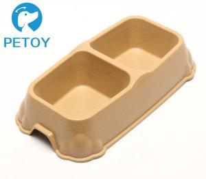China Biodegradable Bamboo Pet Bowl Fiber Dog Cat Food Bowls Water Feeding wholesale