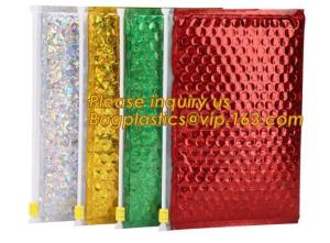 China Hot Metallic Colorful Bagease Packaging Zipper Bubble Bag For Cosmetic Packaging,k Bubble Bags are Made of PET/CP wholesale