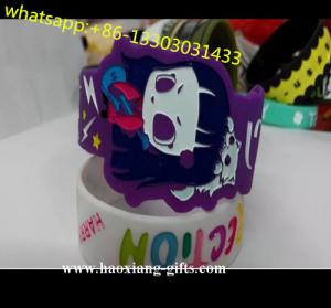 China wholesale OEM letter printed silicone  bracelet cheap custom silicone wristband on sale