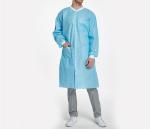 Lab Coat SMS Work Wear Pocket Uniform Scrub Knee Length Non Woven Disposable