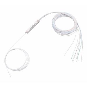 China Mini Steel Tube Type 0.9mm Fiber Optic PLC Splitter 1X8 250μm Without Connector wholesale