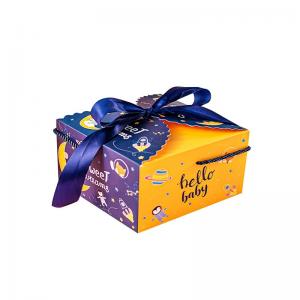 China Sweet Candy Gift Foldable Gift Boxes With Ribbon Recyclable on sale