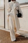 Solid Color Long Puffer Jacket Casual Plus Size MIDI Suit Fashion