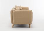 High Resilience Corner Sectional Couch , Khaki Living Room Fabric Sofas