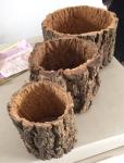 Nature Round Cork Bark Planter for for Gardening, Orchids, or Succulents