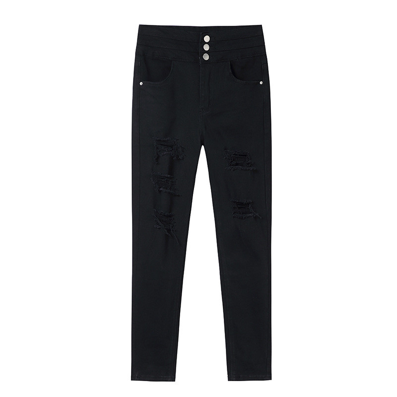 S-5XL Custom Lady Skinny Denim Pants Slim High Waist Jeans