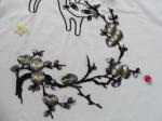 Hot Fix Motif Wintersweet Embroidery Lace Flower