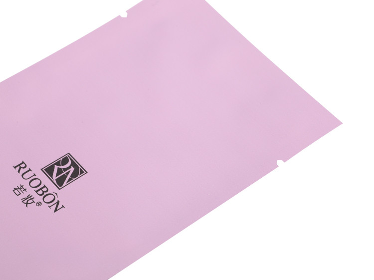 Matte Pure Aluminum Foil Plastic Cosmetic Facial Mask Packaging Three Side Seal Bag / Liquid Flat Pouch With Zipper