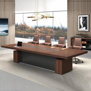 China Rectangle Conference Room Table Wood Brown Meeting Boardroom Table wholesale