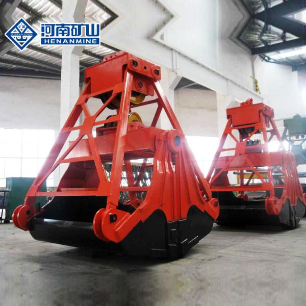 5 - 24 Cbm Hydraulic Block Grab Bucket , Port Double Disc Hydraulic Orange Peel