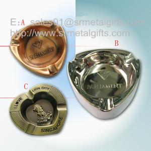 China Metal advertising branded cigar ashtray for sale, die casted alloy souvenir ashtrays, wholesale