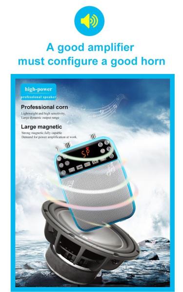 Multifunctional professional voice amplifer speakers with USB/TF/SD Card Audio