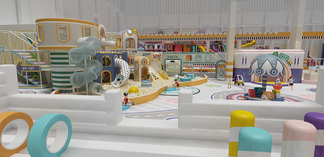Children's Modular Indoor Play Structure Trampoline Park Multfunction For Shopping Mall