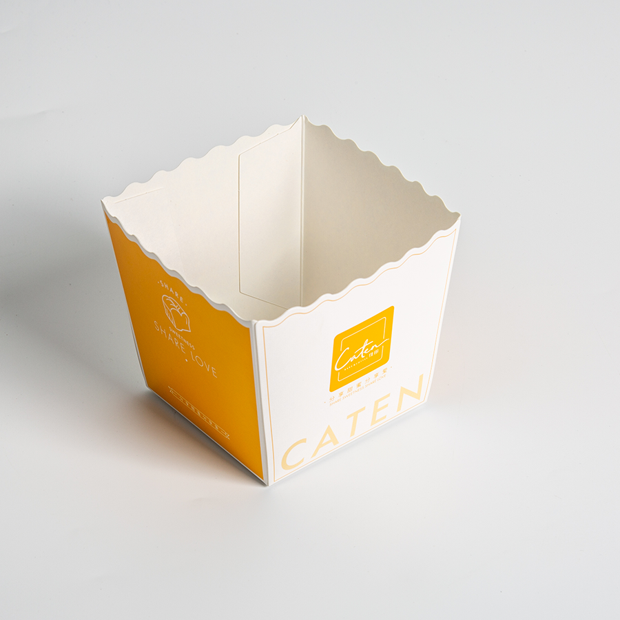 Custom Logo Coated Paper Packaging Parcel Box For French Fries In CMYK Printing