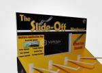 Orange Cardboard Countertop Hook Display Oil Lamination Surface Treatment