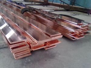 China Flat Copper Bus Bar TU1 C10200 C1020 Cu-OF 2-60mm Electric Copper Buss Bar wholesale