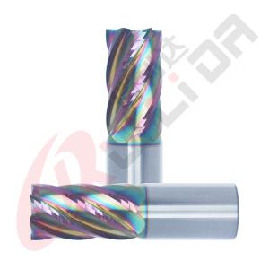 China Aluminium 6 Flute End Mill DLC Coating 25mm 1&quot; For CNC Milling Machine wholesale