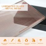 Brass Wire Fabric Laminated Glass Elevator Decoration