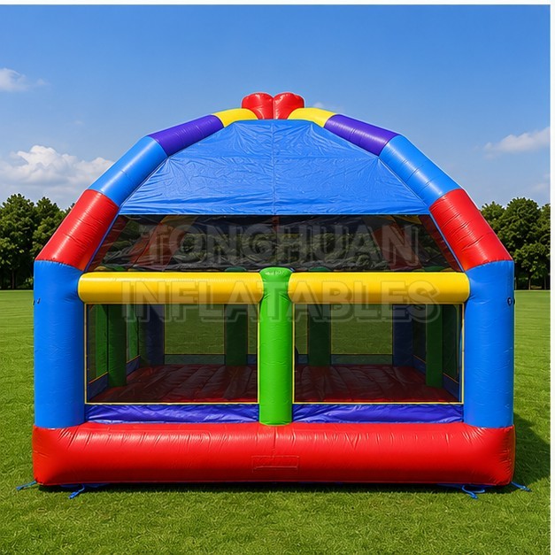 Commercial Inflatable Bounce House with Large Enclosed Jumping Area and Full Safety Mesh for Party Rental Business and Entertainment Centers