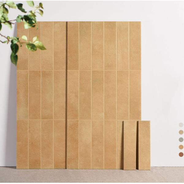 Non-Slip Ceramic Wall Tiles 400x800mm Light Brown AAA Grade