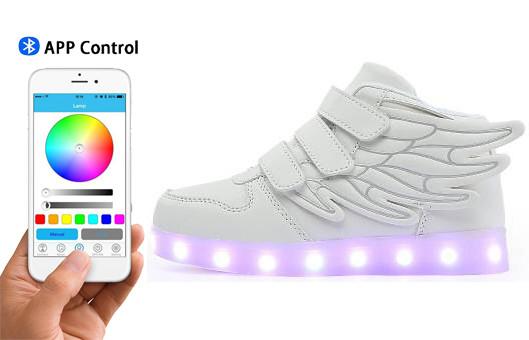 Fashional App Controlled LED Shoes High Top Light Up Sneakers For Adults