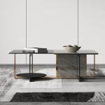 0.78Cbm / Set SS Steel Furniture Nordic Coffee Shop Table For Living Room