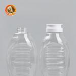 PET Plastic Squeeze Sauce Bottles With Lid Flip Top Food Grade
