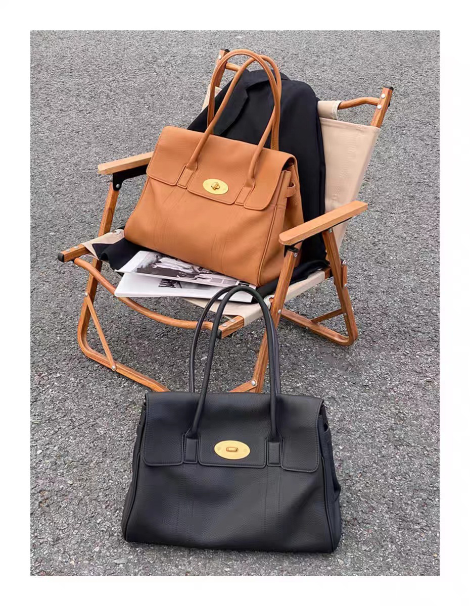 Large Capacity Casual Leather Tote Bag Vintage Designer Fashion Shoulder Bag for Women