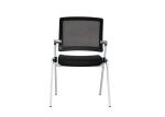 Black PU Caster Plastic Cup Holder Ergonomic Folding Office Chair