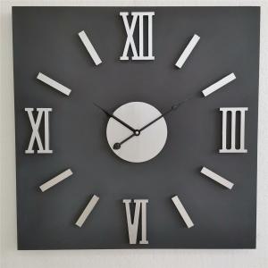 China A0002 Black Square Quartz Movement Decorative Wooden Clocks wholesale
