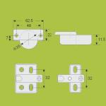 two way hinge furniture hardware 35 cup hinges with Nickel finish