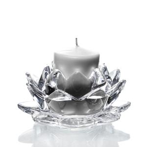 China Flowers Candle Holder Lead Free Crystal Glass Clear Creative Party Celebration Decoration wholesale