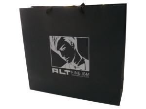 China Alt 200g Recycle Paper Carrier Bag With Ribbon Handle, Personalized Logo For Shopping wholesale