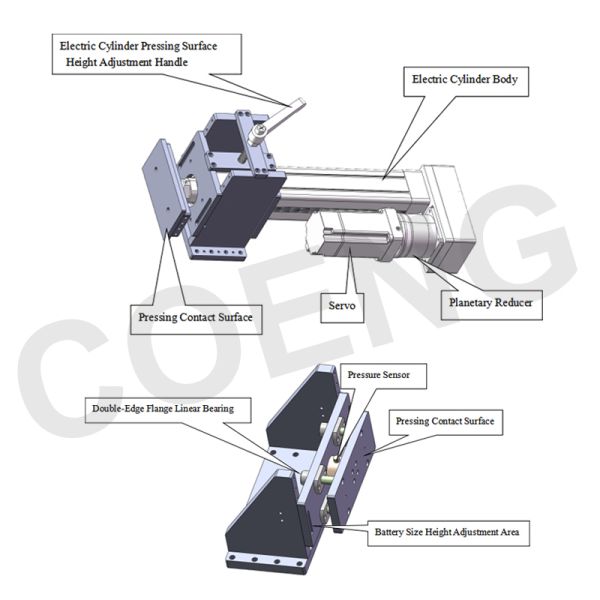 1200mm Prismatic Battery Pack Stacking Pressing Machine