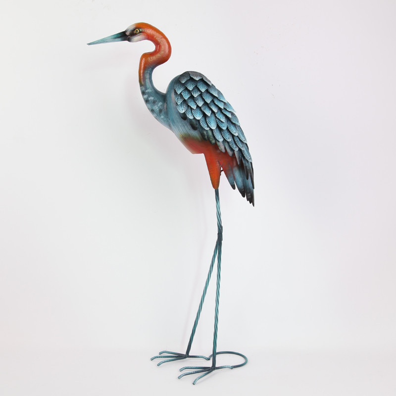 Iron Crane Vintage Animal Metal Garden Statues Add a Touch of Nostalgia to Your Garden