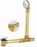 T shape pop up bath tub drain, exposed bath waste