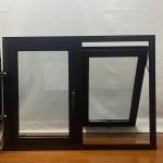 Waterproof Weatherproof Aluminium Slat Window Awning Black Aluminum Frame Awning
