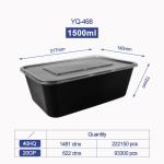 Disposable Microwave Safe PP Injection Restaurant Take Away Container Camping
