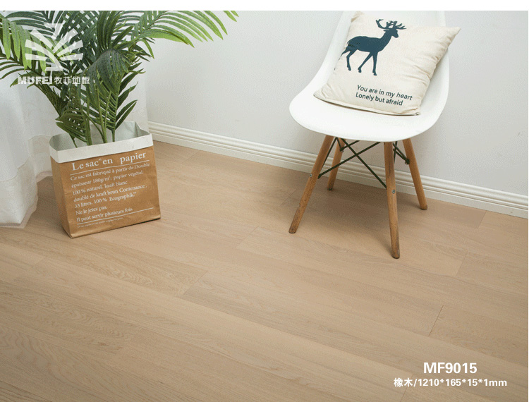 Multi-layer solid wood composite floor aluminum trioxide decorative paper wear-resistant surface