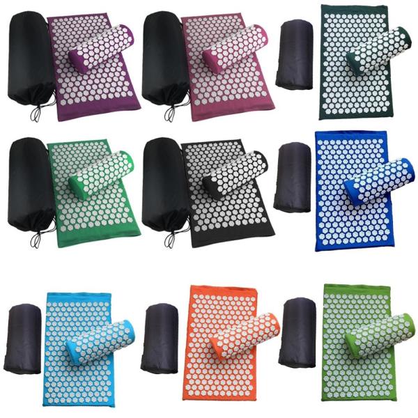 Massager Cushions Lotus Acupressure Mat Pillow Head Neck Anti Stress Needle