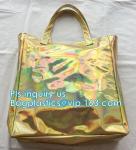 PVC Promotional Cosmetic travel bag with die cut handle, gift and shopping bags