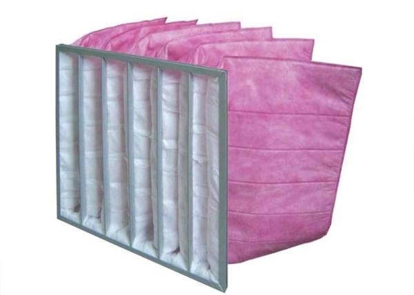 Aluminum Fame Mid Efficiency Pocket Bag Air Filter Synthetic F8 F9 95% With