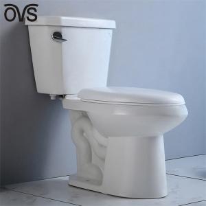 China S-trap 300mm elongated two piece toilet syphon flush Ceramic Smooth Sided wholesale