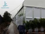 Double Pitch High Pressed Aluminum Framed Tent Solid ABS Wall Clear Glass Door