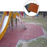 500mm Rubber Playground Tiles Rubber Tiles 15mm,20mm,25mm,30mm,35mm,40mm,45mm