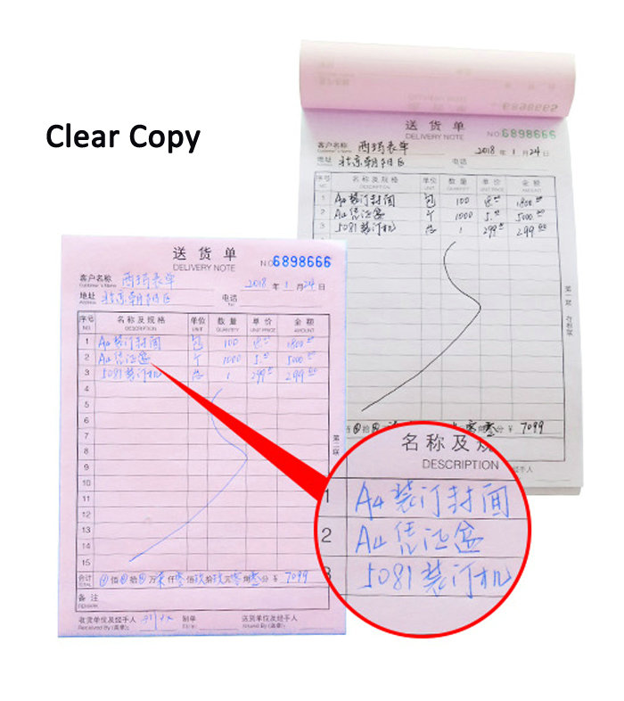 45gsm to 50gsm CF CFB CB White & Colored Carbonless NCR Paper Sheet