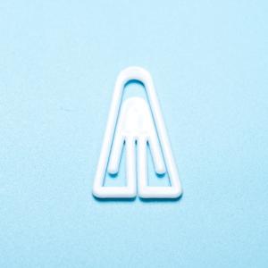 China A Shape Small Plastic Paper Clips , 1.3 Inches Clear Plastic Paper Clips wholesale