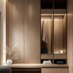 Customized Hinge Door Wardrobe Bedroom Wall Wardrobe Design Wooden Wardrobe