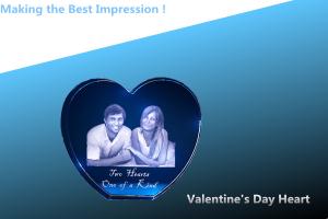 China valentine's day heart/3d crystal heart awards/crystal heart trophy/blank crystal heart wholesale